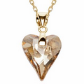 Wild Heart Pendant Golden Shadow Gold Chain Made With Swarovski Elements